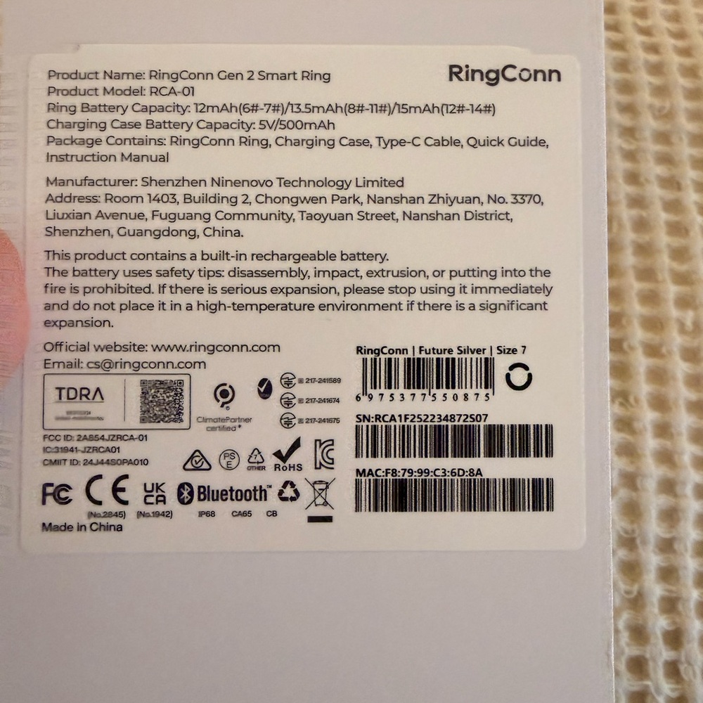 RingConn Smart Ring Set - Silver - Picture 8 of 10